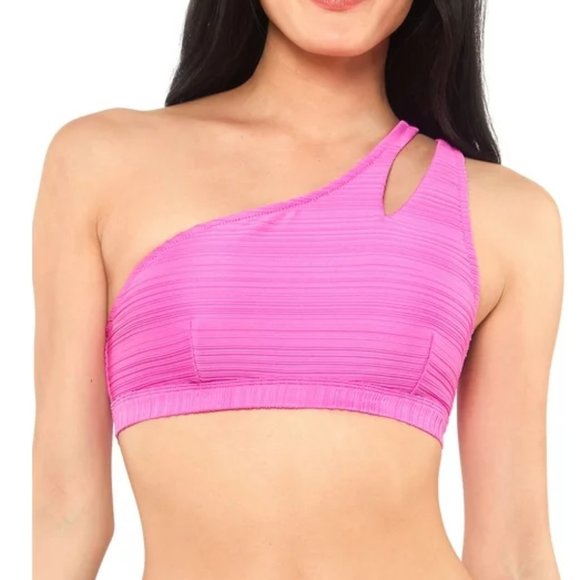 Jessica Simpson Women's Contemporary Solid Rib One Shoulder Top w/ Slash - Picture 1 of 10
